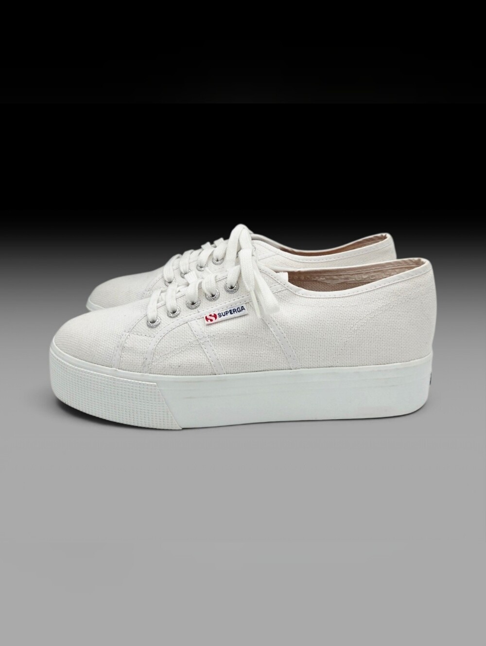 Superga 2790 Platform Sneaker Women’s Size 42 US 11  All White -  WORN ONE TIME!